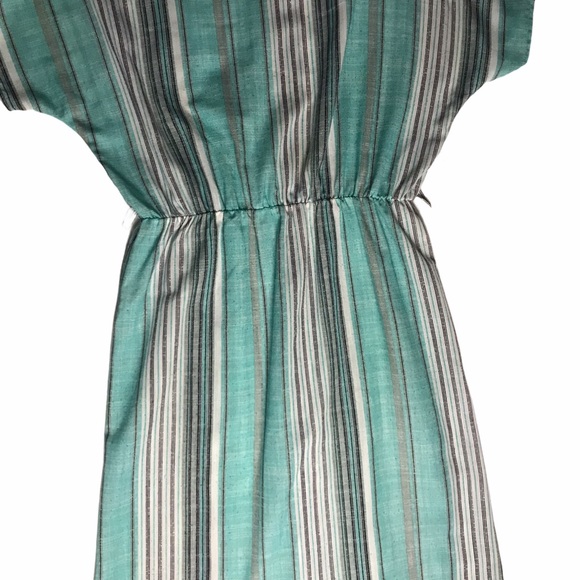 Vintage Katies Blue White Striped Dress Size 16 - Picture 4 of 9